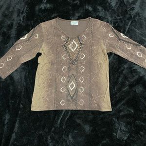 Western quarter sleeve top